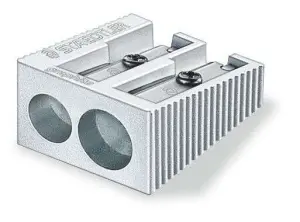 Staedtler Sacapuntas Metálico con Cuchilla de Metal y 2 Agujeros - Afilado 23° y 30°