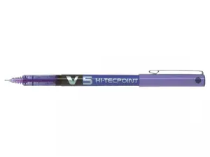 Pilot Bolígrafo V5 Hi-Tecpoint Rollerball 0.5mm Punta Fina Color Violeta