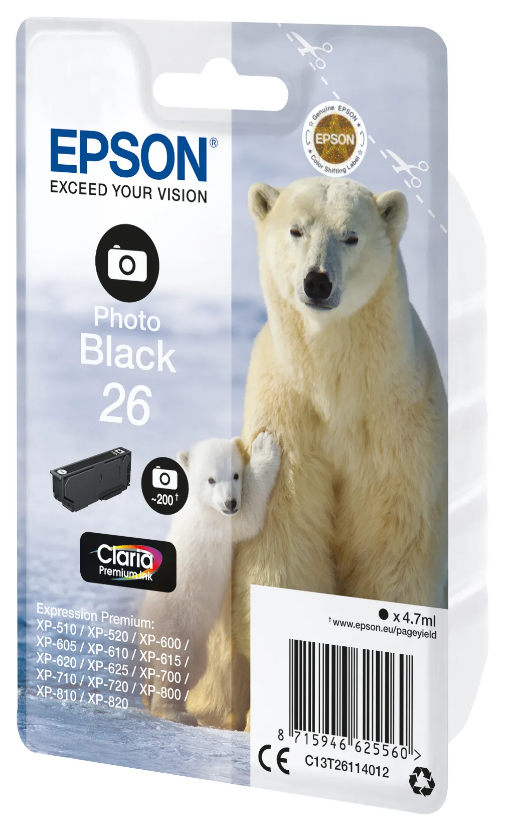 Epson T2611 Cartucho de Tinta Original Negro Photo