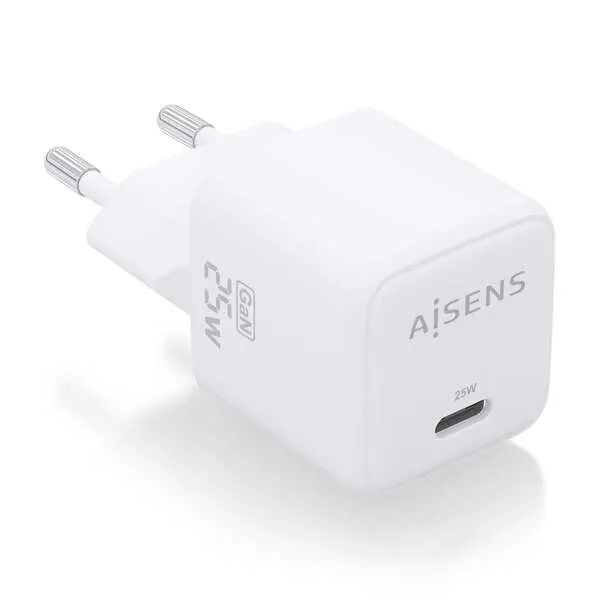 Aisens Cargador Gan 25W - 1Xusb-C Pd3.0 Qc4.0 - Color Blanco