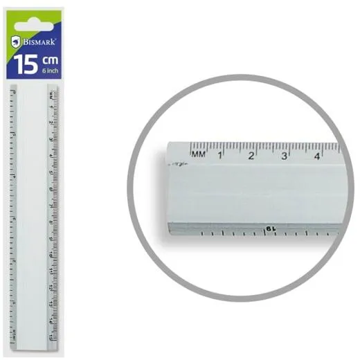 Bismark Regla De Aluminio 15Cm - Precisión Y Estilo