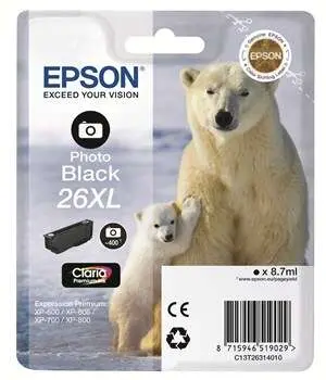Epson T2631 (26XL) Negro Photo Cartucho de Tinta Original