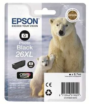 Epson T2631 (26XL) Negro Photo Cartucho de Tinta Original