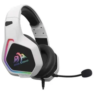 Coolsound G6 Auriculares Gaming USB con Micrófono y Iluminación LED, Diadema Ajustable