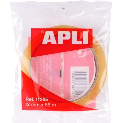 Apli Cinta Adhesiva Transparente Rollo 12Mm X 66M
