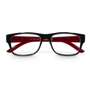 Hama Gafas de Lectura +2.0 Dioptrías Montura de Plástico Reciclado Unisex Negro y Rojo