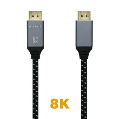 Aisens Cable DisplayPort V1.4 8K@60Hz DP/M-DP/M 1.0m Gris