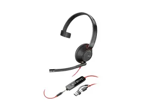 HP Poly Blackwire 5210 Auricular Monoaural con Micrófono y Cancelación de Ruido