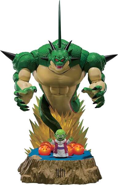 Tamashii Nations Sh Figuarts Dragon Ball Z Set Luminoso Porunga Y Dende - Manos Intercambiables - Lector Nfc Integrado En El Soporte - Iluminacion Y Sonidos