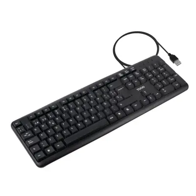 TooQ Teclado USB Estándar 104 Teclas Negro