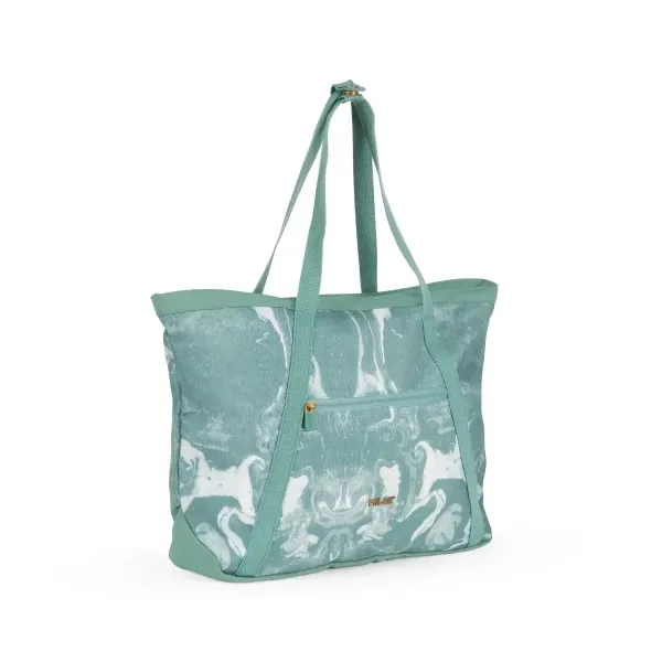 Milan Coleccion Lava Bolso Shopper 18.5L - Gran Capacidad - Cierre De Cremallera - Tamaño 52X36X3Cm - Color Verde