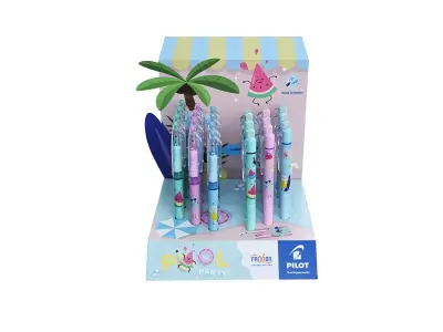 Pilot Expositor de 12 Bolígrafos Frixion Ball y 12 Bolígrafos Frixion Ball Clicker Borrables Recargables Colores Surtidos