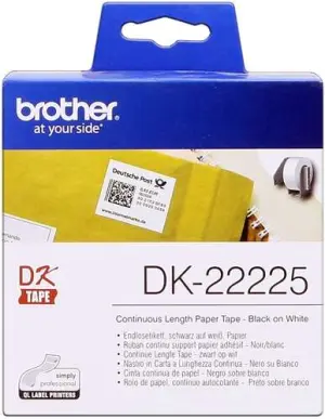 Brother Cinta Continua Papel Térmico Adhesivo Blanco 38mm x 30,48m