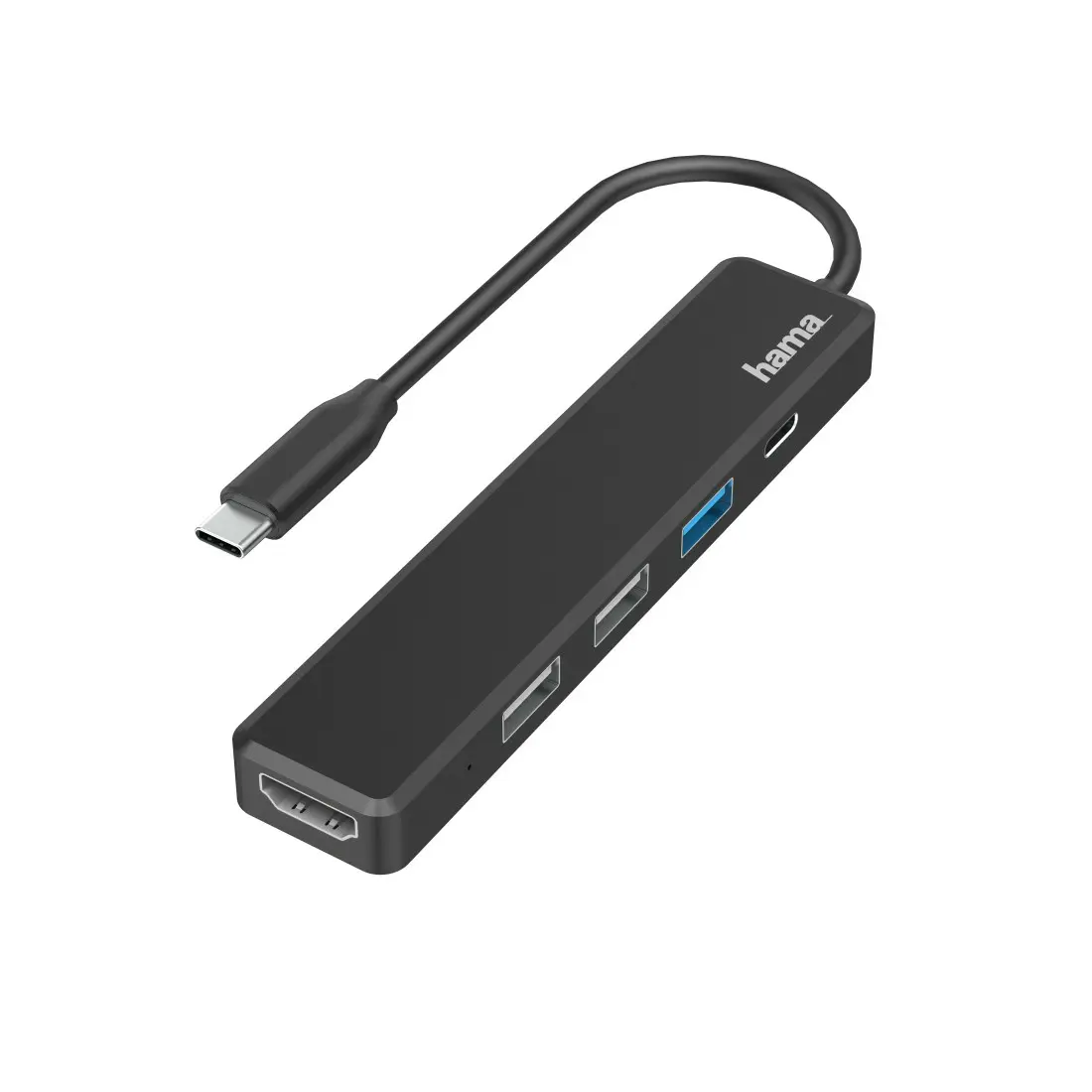 Hama Entry Hub USB 2.0/3.2, 100W, Cable USB-C 15cm, HDMI 4K, 3x USB-A, Power Delivery, Negro