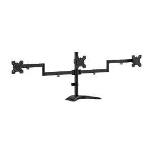 Aisens Soporte de Mesa Eco Giratorio e Inclinable para 3 Monitores 10Kg 13-27" - Negro