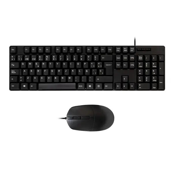 UNYKAch Teclado y Mouse Cable 1.5m 1200DPI Negro
