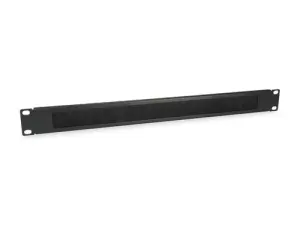 Equip Panel Pasacables Con Cepillo 1U Y Barra De Soporte Rack 19" Negro