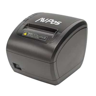 AVPos TC90W Impresora Térmica de Tickets - 300mm/s, Autocorte Parcial, USB, WIFI, LAN - Negro