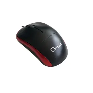 L-Link LL-2080-R Ratón Óptico USB Negro/Rojo 1.2m - Tecnología Eficiente