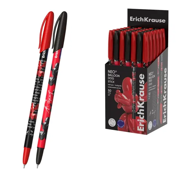 ErichKrause Neo Stick Balloon Dog Bolígrafo 0.26mm Tinta Baja Viscosidad Azul