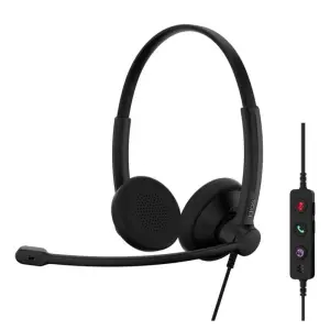 Epos Impact 100 UC Auricular Estéreo USB con Micrófono - Cancelación de Ruido - 2m Cable USB-C/USB-A - Negro