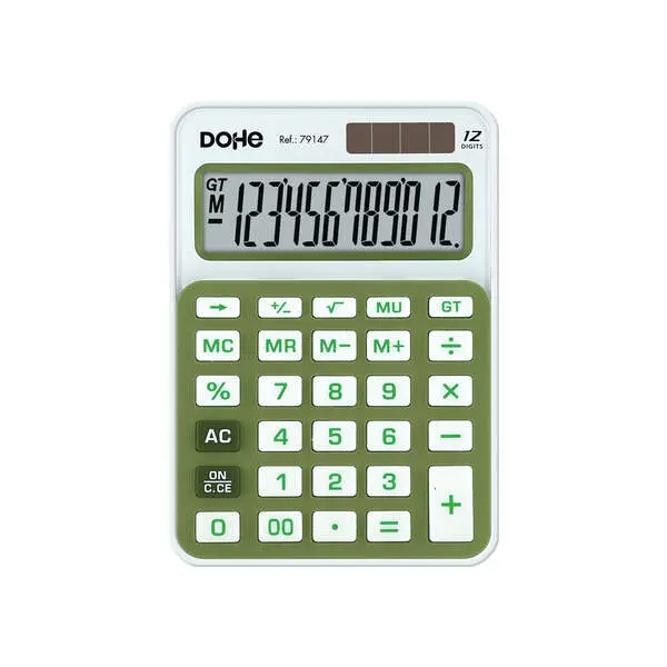 Dohe Calculadora de Sobremesa Pequeña 12 Dígitos con Teclas de Gran Formato y Memoria