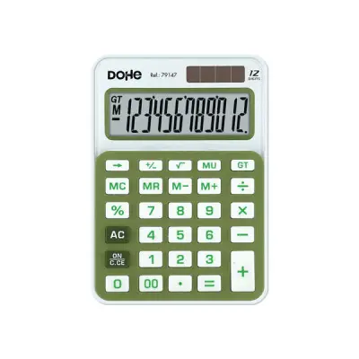 Dohe Calculadora de Sobremesa Pequeña 12 Dígitos con Teclas de Gran Formato y Memoria