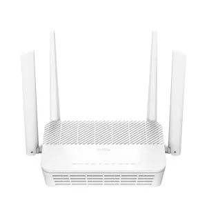 Cudy Router WiFi 6 Mesh Gigabit Dual Band AX3000 - Velocidad hasta 1000Mbps - 5 Puertos - 4 Antenas Fijas de 5dBi - Tecnologia MU-MIMO - Color Blanco