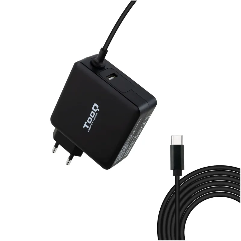 TOOQ Cargador De Pared USB-C PD 3.0 65W Color Negro