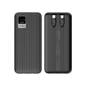 Coolbox DP20 Powerbank 20000mAh 22.5W PD QC USB-C Lightning Pantalla LCD Negro