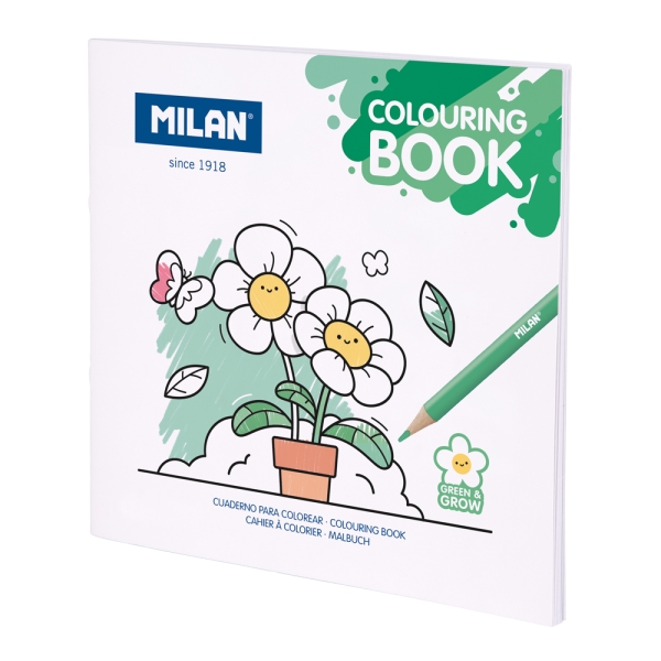 Milan Green & Grow Cuaderno Para Colorear Microperforado - Tematica Naturaleza - 20 Ilustraciones Detalladas
