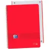 Oxford Cuaderno Live&Go A4+ 80H 5x5mm Microperforado Pack 5 Ud Rojo