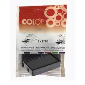 Colop Almohadilla E/10 Negra Blister 2 Unidades