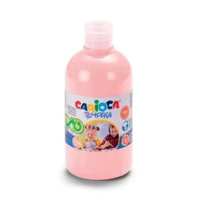Carioca Botella Tempera 500ml Rosa - Colores Superlavables y Alta Opacidad