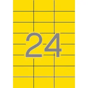 Apli Etiquetas Adhesivas 70X37mm Inkjet/Láser Amarillo Fluorescente 24X20H
