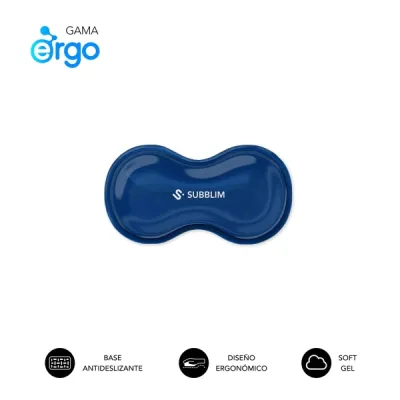 Subblim Ergo Crystal Flex Reposamuñecas Gel Refrigerante Autoajustable Azul
