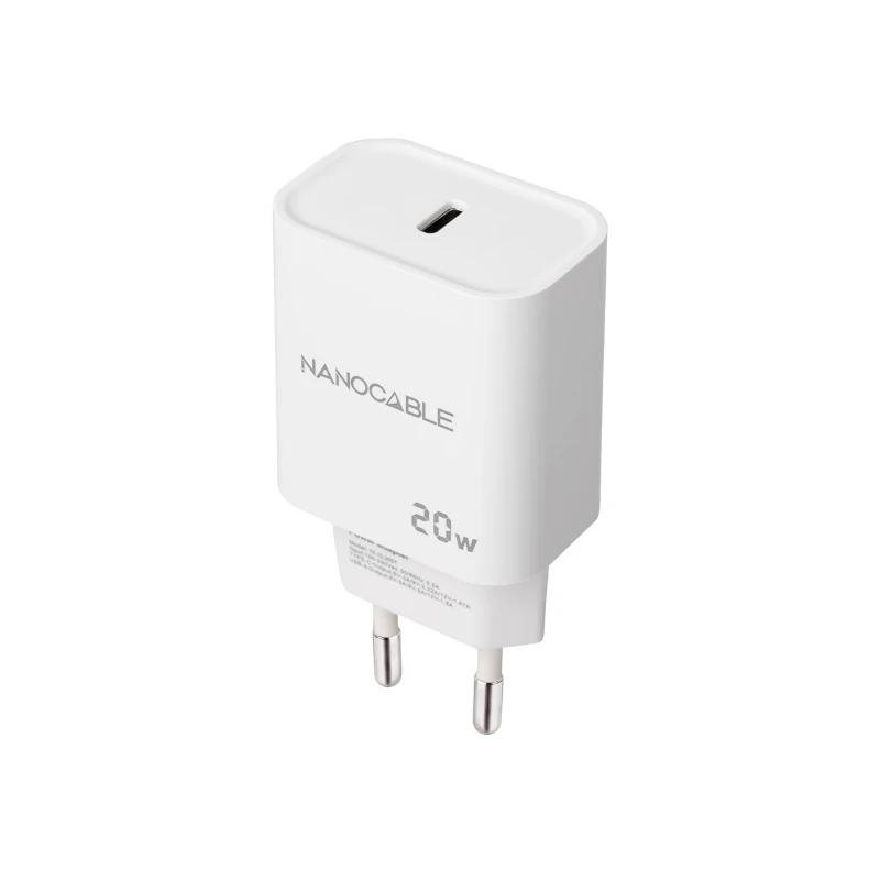 Nanocable Cargador Pared Usb-C Pd 20W Blanco