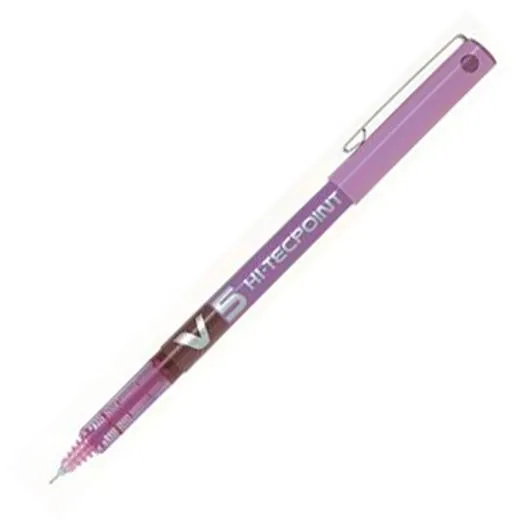 Pilot Bolígrafo V5 Hi-Tecpoint Rollerball 0.5mm Punta Fina Color Violeta