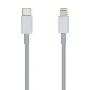 Aisens Cable USB Type C a Lightning 2A 1M Carga Rápida Blanco