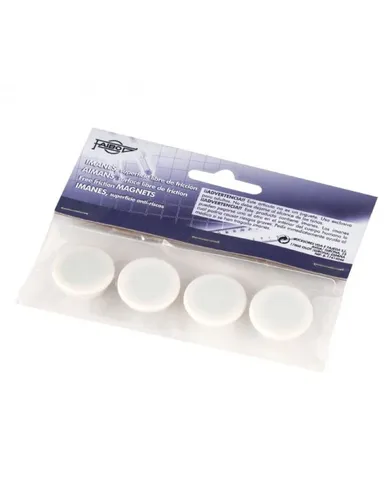 Faibo 4 Imanes Redondos 20Mm Blanco En Blister