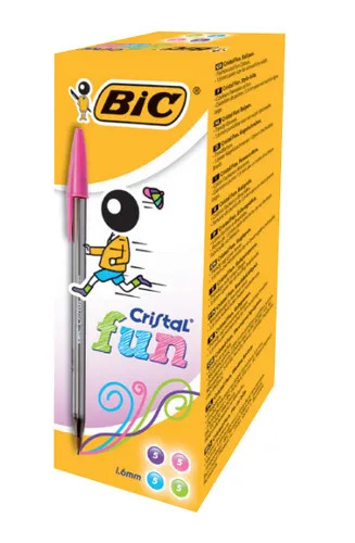Bic Bolígrafo Cristal Fun Rosa Caja 20 Ud