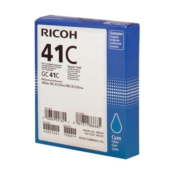 Ricoh Gc41 Cyan Cartucho De Gel Original - 405762