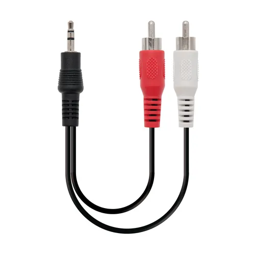 Nanocable Cable Audio Estéreo Jack 3.5mm Macho a 2x RCA Macho 1.50m Negro