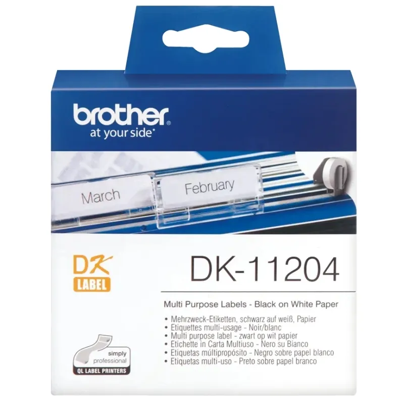 Brother Etiquetas Precortadas Múltiple Uso 17x54mm - 400 Etiquetas