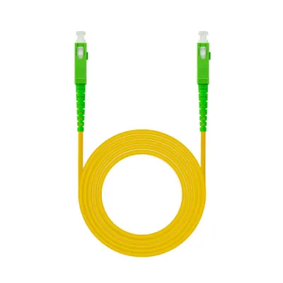 Nanocable Cable Fibra Monomodo SC/APC-SC/APC 2m LSZH Color Amarillo