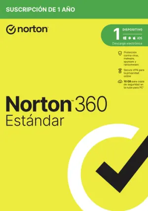 Norton 360 Standard 10GB 1 Usuario 1 Dispositivo 12 Meses Caja