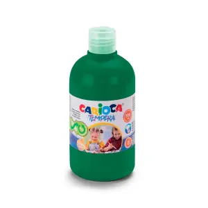 Carioca Botella de Témpera 500ml Verde Esmeralda Superlavable y Alta Opacidad