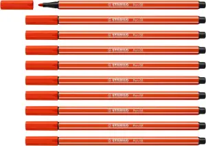 Stabilo Pen 68 Rotulador Punta de Fibra 1mm Tinta Base Agua Color Rojo