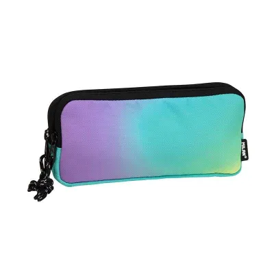 Milan Estuche Portatodo Turquesa 3 Compartimentos 22x11x6.5cm Tejido Resistente