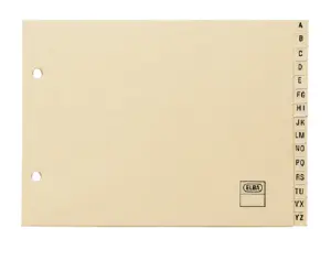 Elba Índices Alfabéticos Cartulina 4º AZ 15P Beige